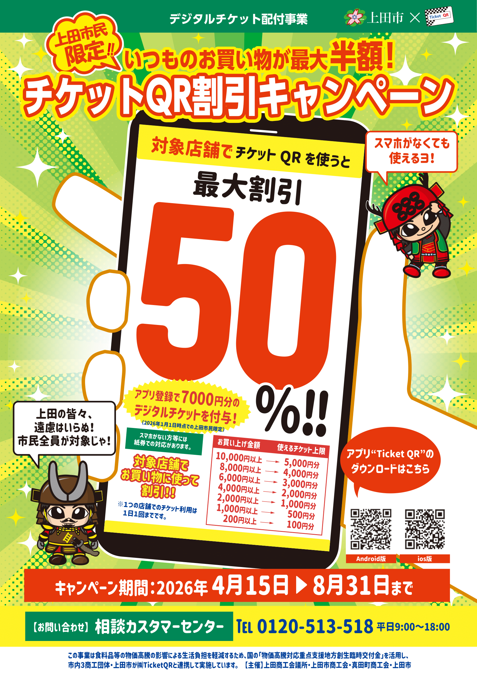 上田市チケットQR